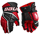 Bauer 3X Handschuhe Intermediate schwarz-rot